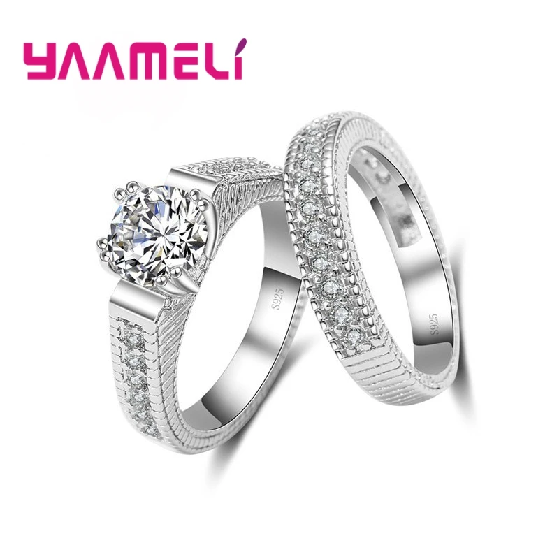 Verlobungsring Damen 925 Sterling Silber Eheringe Ringe Frauen