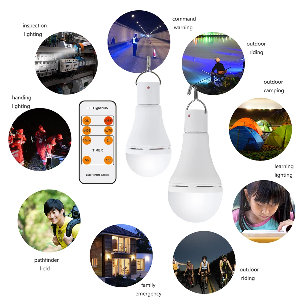 Folding Solar LED Bulb Outdoor Emergency Light