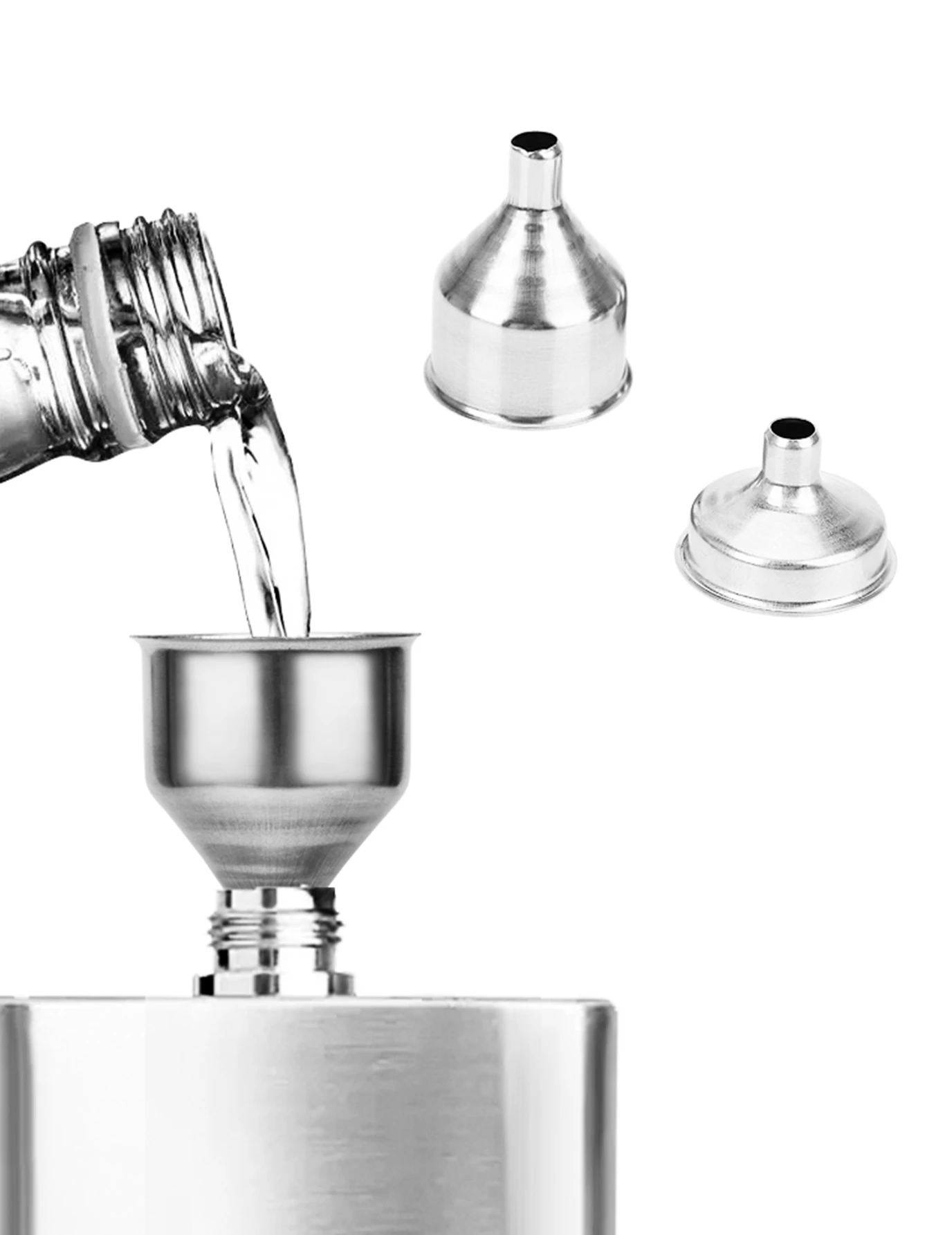 Stainless Steel Funnel Mini Bar Wine Flask Funnel Small Mouth Filling Hip Flask Narrow-Mouth Bottles