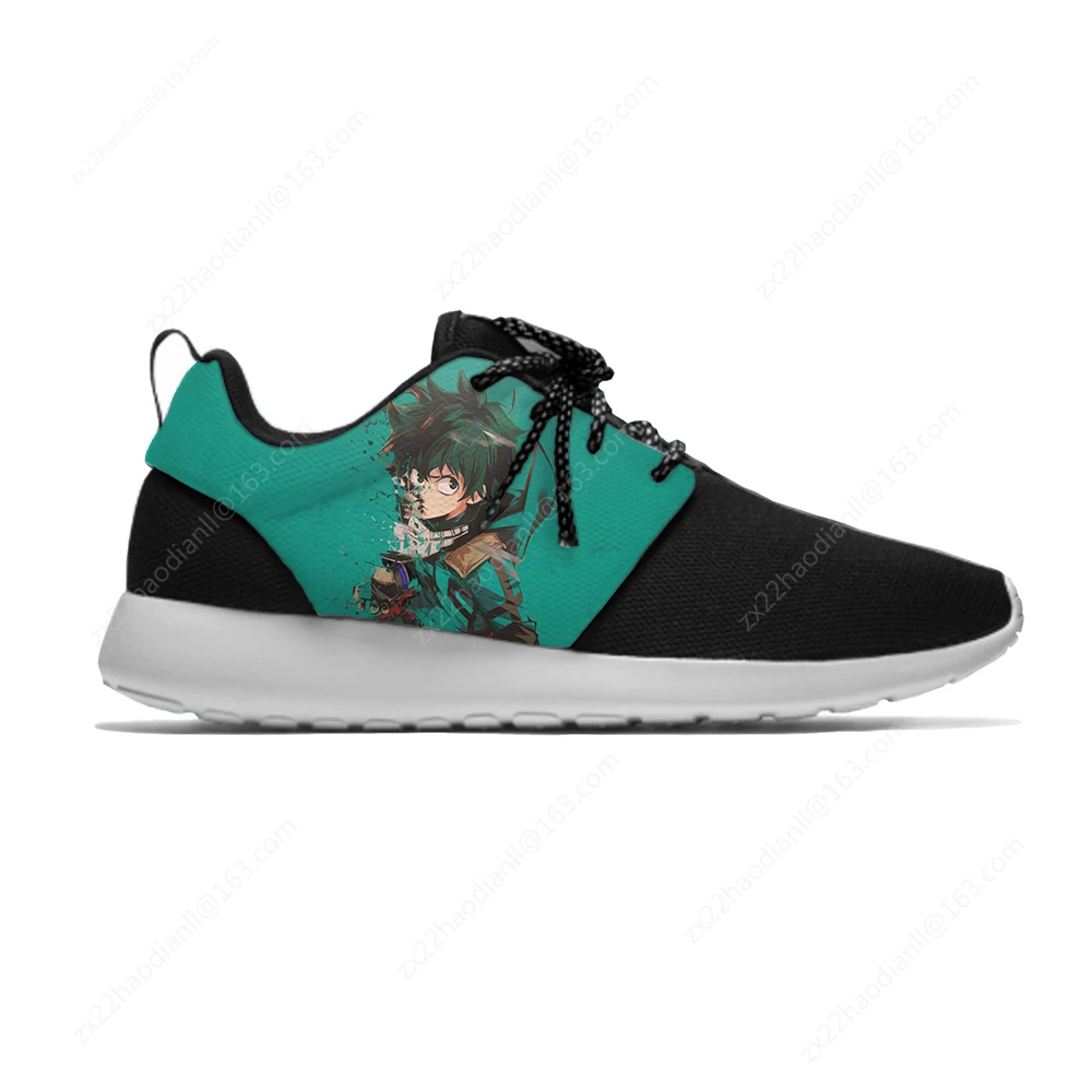 Anime My Hero Academia Midoriya Izuku Deku personality Sport Running Shoes Harajuku Breathable 3D Print Men women Mesh Sneakers