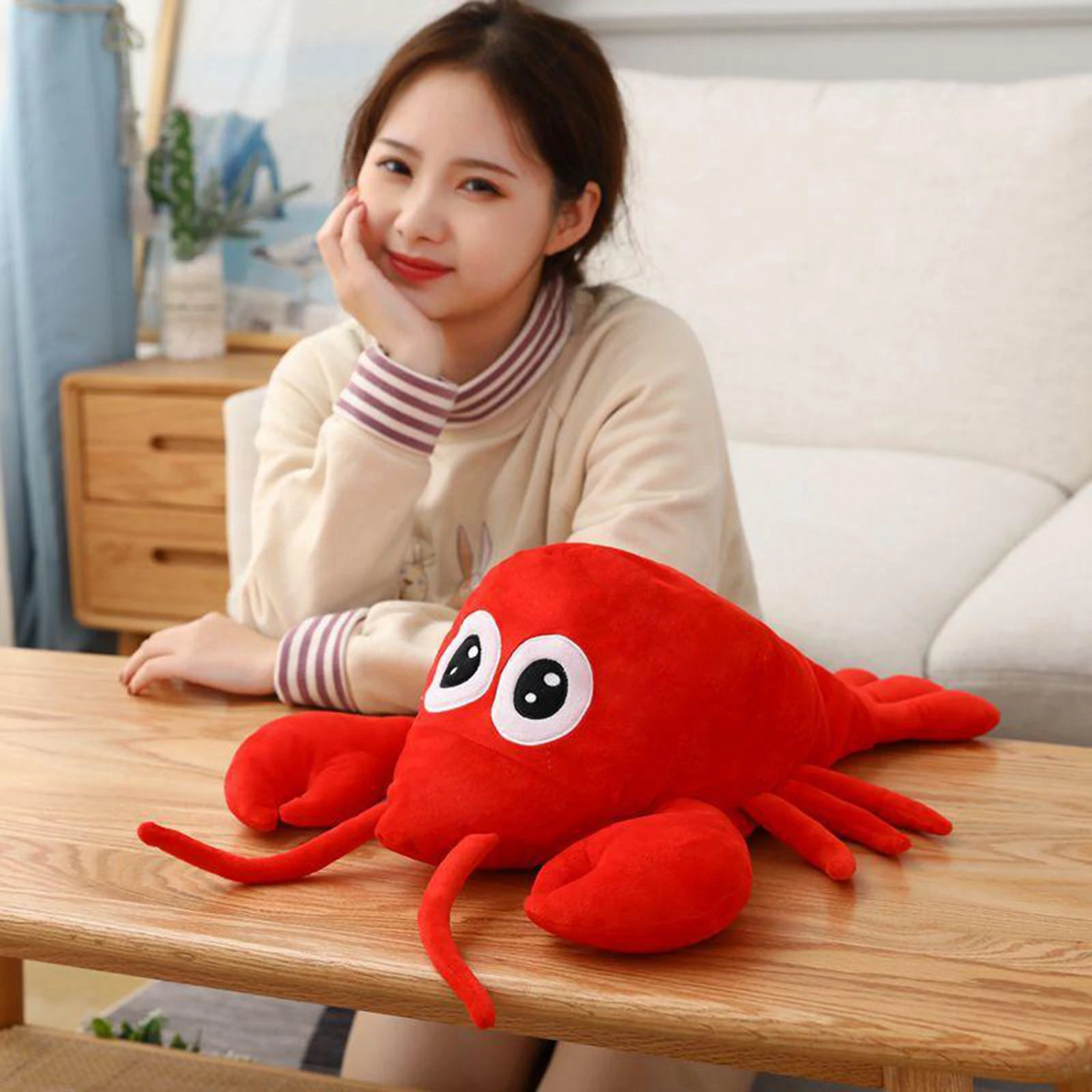 Comfortable Hood Lobster Hats Costume Hats Warm Soft Cozy Headdress Photographic Headwear