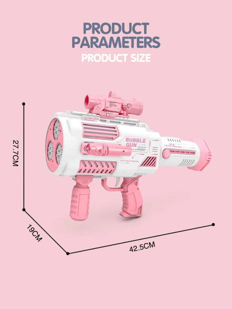 Bubble Gun Toy With Backpack Bubble Machine Electric Launcher_voghion.com