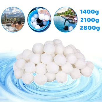 Sfere Filtranti 1400g/2100g/2800g 50mm per Pulizia Piscina, Sfere in Fibra per Purificazione dell'Acqua, Attrezzatura per Pulizia Piscina