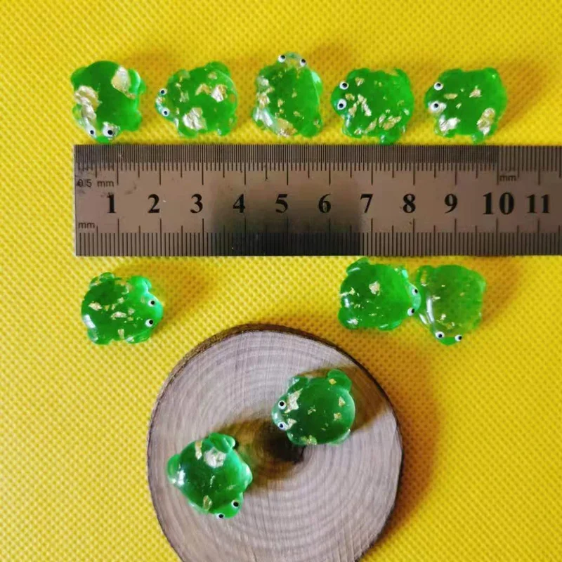 Miniature Decorations 10Pcs Green Frogs Doll House Fairy Garden Gnome Moss Terrarium Crafts Bonsai DIY Supplies
