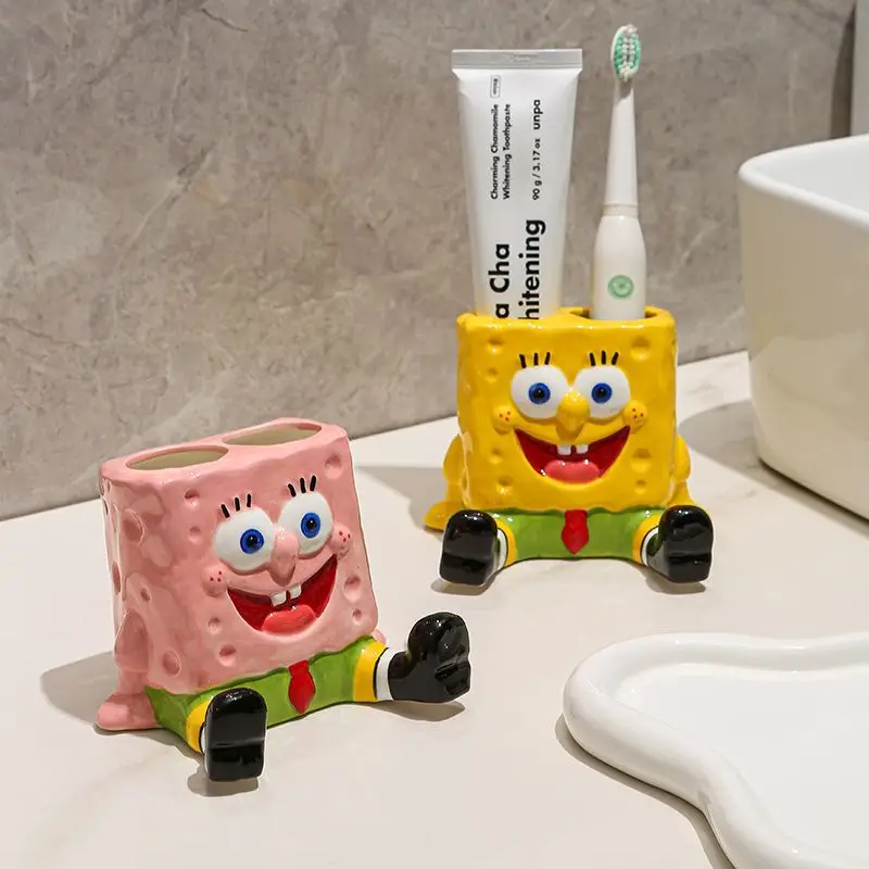 Anime Spongebo 2026 Cute Electric Toothbrush Holder Storage Rack Sink ...