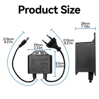 12 В 2 А наружный источник питания водонепроницаемый 110-240 В адаптер переменного/постоянного тока для камеры видеонаблюдения всепогодная защита — изображение 6