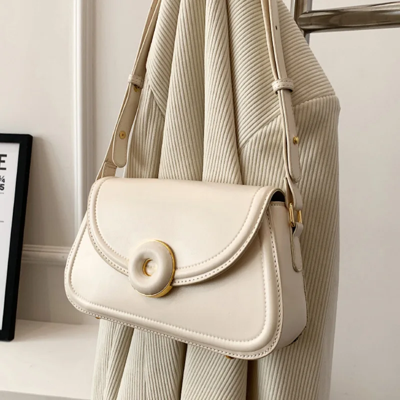Casual Women's Bag Fashion 2023 New Texted Square Bag Solid Color Popular Shoulder Bag PU Leather Handbag Shoulder Bags Flap Bag
