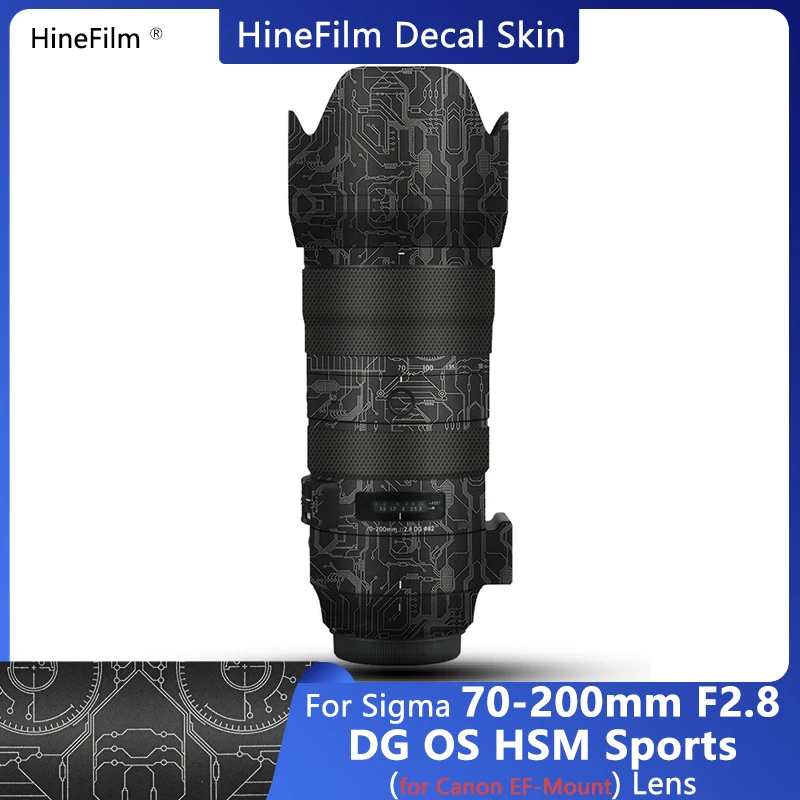 Sigma-lens Decal Skin Wrap Capa para Lentes Esportivas Adesivo Protetor Anti-risco ef 70200 f 2.8 dg os Hsm 70200 mm