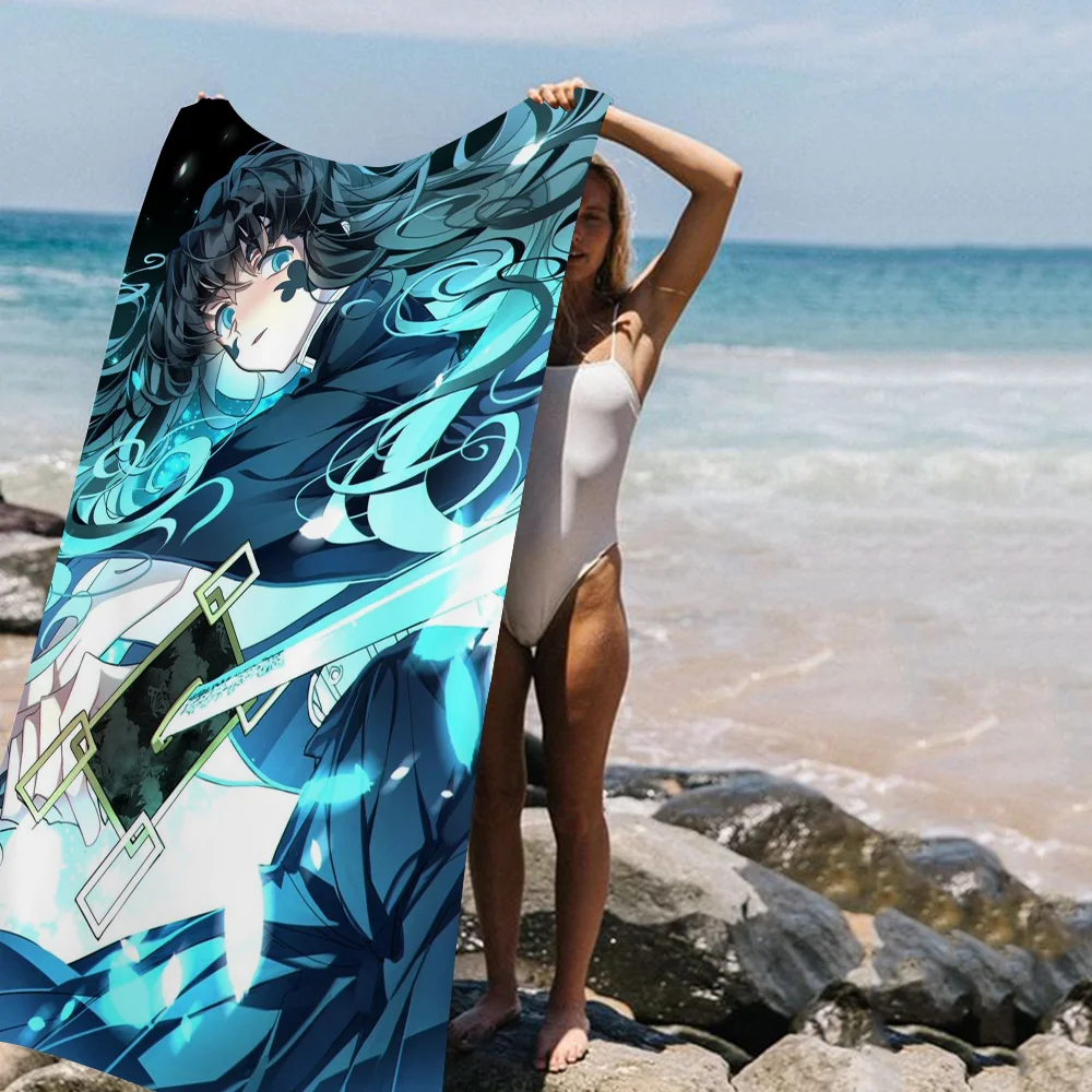 Serviette De Plage Demon Hunter Anime 70x150cm - Microfibre, Séchage Rapide, Anti-sable, Motif Anime, Pour Plage/piscine