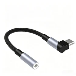 Universal USB Type C to 3.5mm Headphone Audio Adapter Dongle (Elbow)