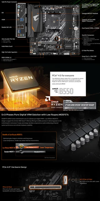 AMD – carte mère Gaming Ryzen 7 5800x 3d R7 5800x 3d, 3.4 GHz, 8 cœurs, 16  threads, CPU + Gigabyte B550M AORUS ELITE B550m, 128 go - AliExpress