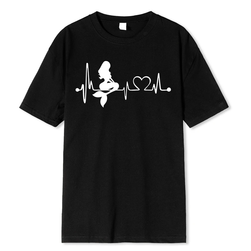 VTT battement de coeur vélo hommes T-shirts décontracté imprimé 2024 été manches courtes noir t-shirt T-shirts grande taille Camiseta_voghion.com