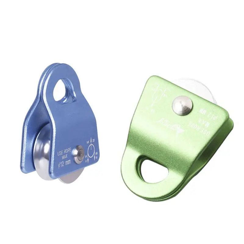 

A2UD Lifting Rope Roller Pulley Wheel Climbing Pulleys Metal Sheave Rock Climbing 2000kg Flexible Active Pulley Block Pulley
