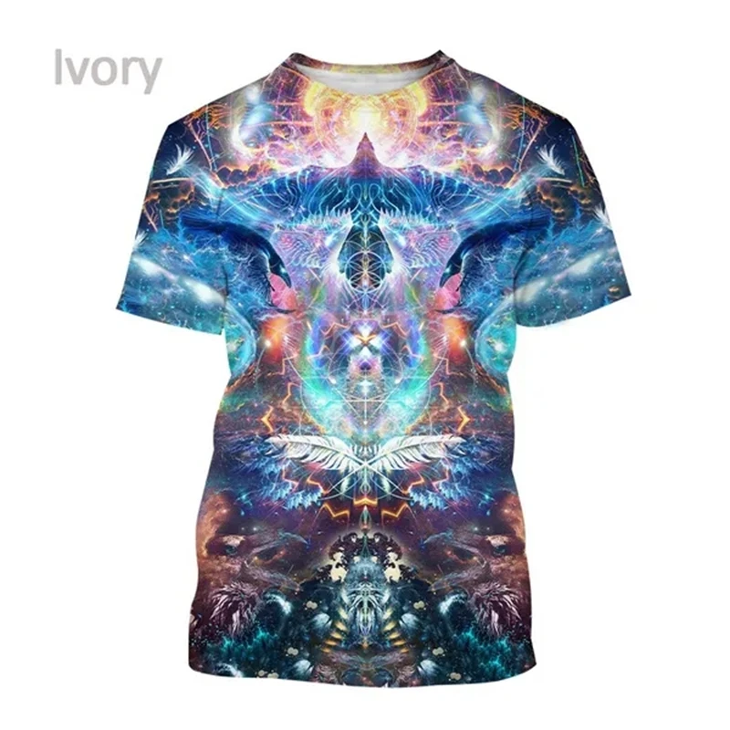 T-shirt homme imprimé 3d animal créatif style fluorescent_voghion.com