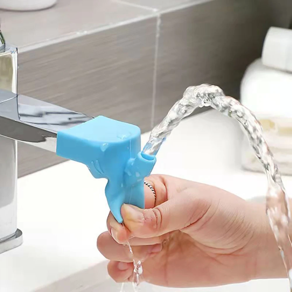 

High Elastic Silicone Water Tap Extension Sink Children Washing Device Bathroom Kitchen Sink Faucet Guide Faucet Extenders Drop
