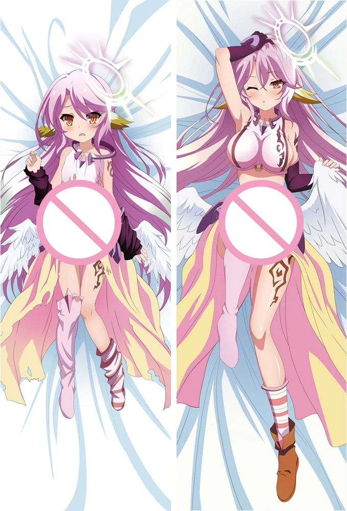 

Наволочка дакимакура из мультфильма «No Game No Life», постельное белье с изображением героев мультфильмов Jibril Galgame, наволочка для обнимания Otaku