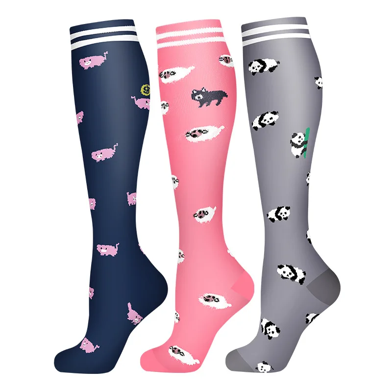 Compression Socks for Outdoor Sports - Calf Support & Swelling Relief (3 Pairs)