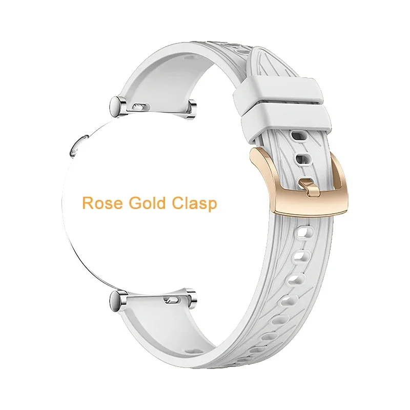 Elegant 18mm Two-Tone Classic Buckle Bracelet Strap in Silver/Gold