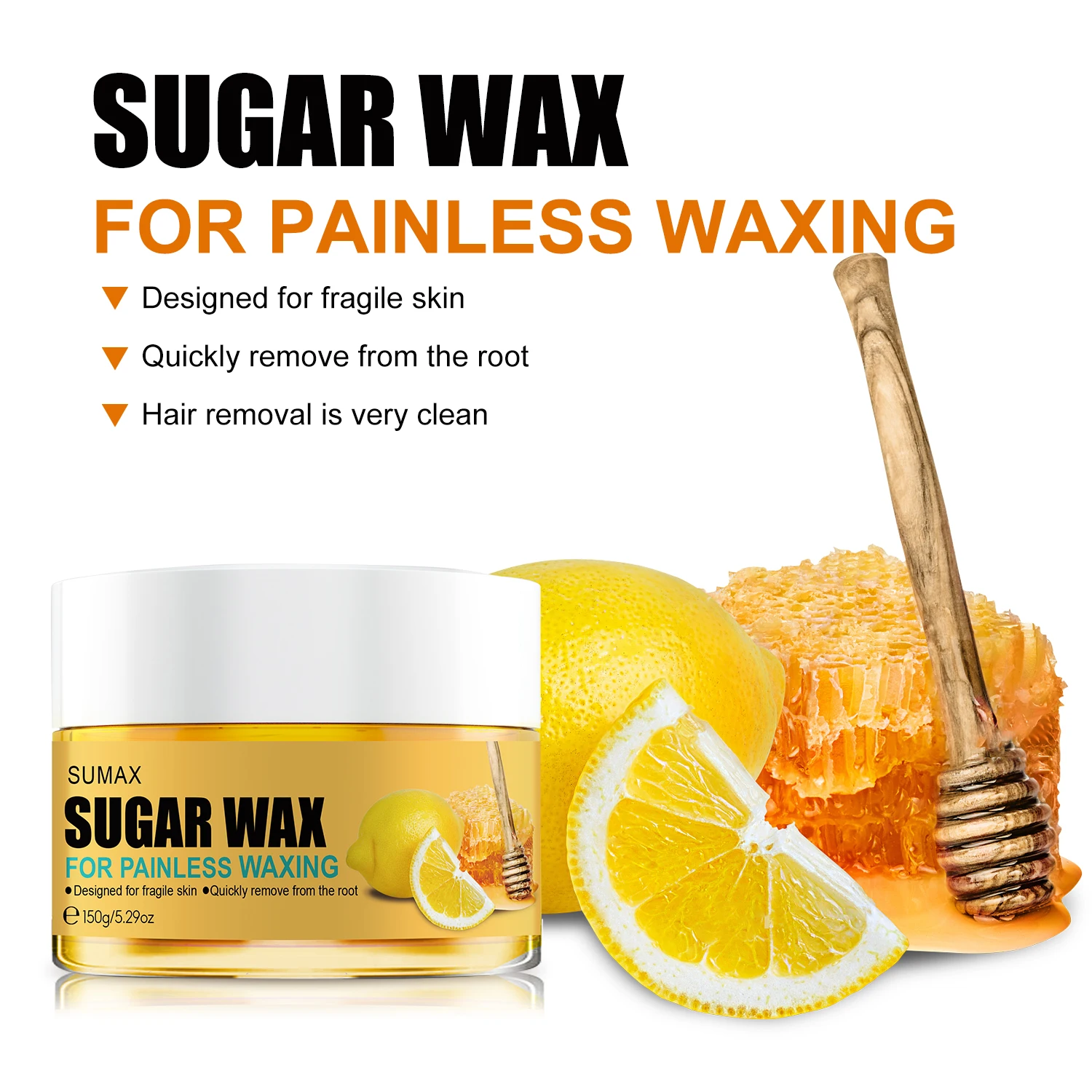Hair Removal Wax 150g Painless Depilatory Honey Arms Legs Chests Natural Ingredient