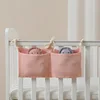 New Bedside Diaper Bag Cute Cartoon Baby Disposable Diaper Storage Bag Handbag Boys Girls Baby Crib Bottle Trolley Hanging Bag 5