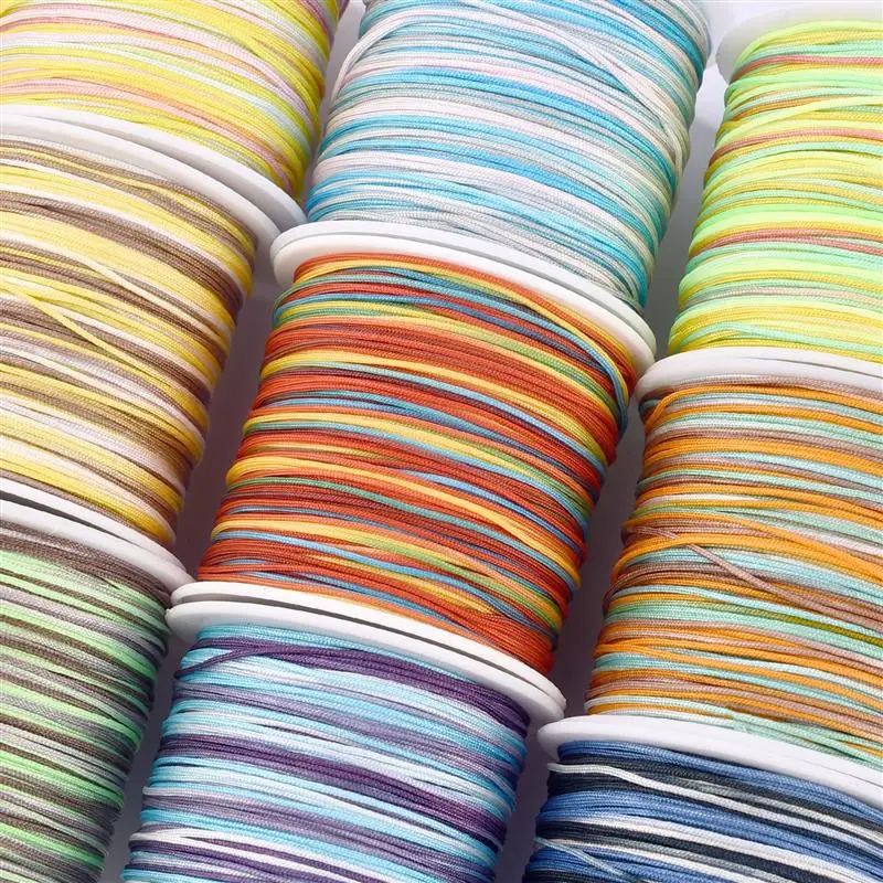 50M/Roll 0.8mm Nylon Thread Cord Chinese Knot Macrame Cord Bracelet Braided String For DIY Tassels Beading Shamballa String nylon cord macrame cord