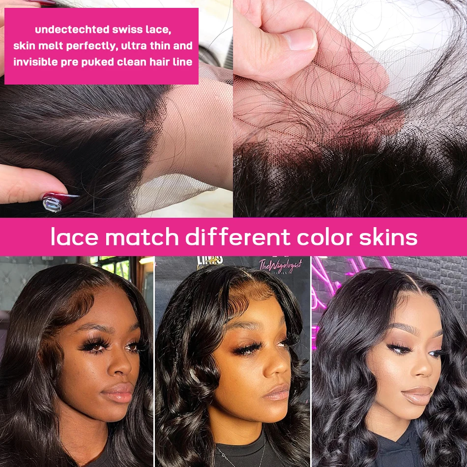 HD 13x6 Transparent Body Wave Lace Frontal Wig 30 34 42Inch 13x4 Lace Frontal Wigs Brazilian Water Wave Lace Wigs 250 Density