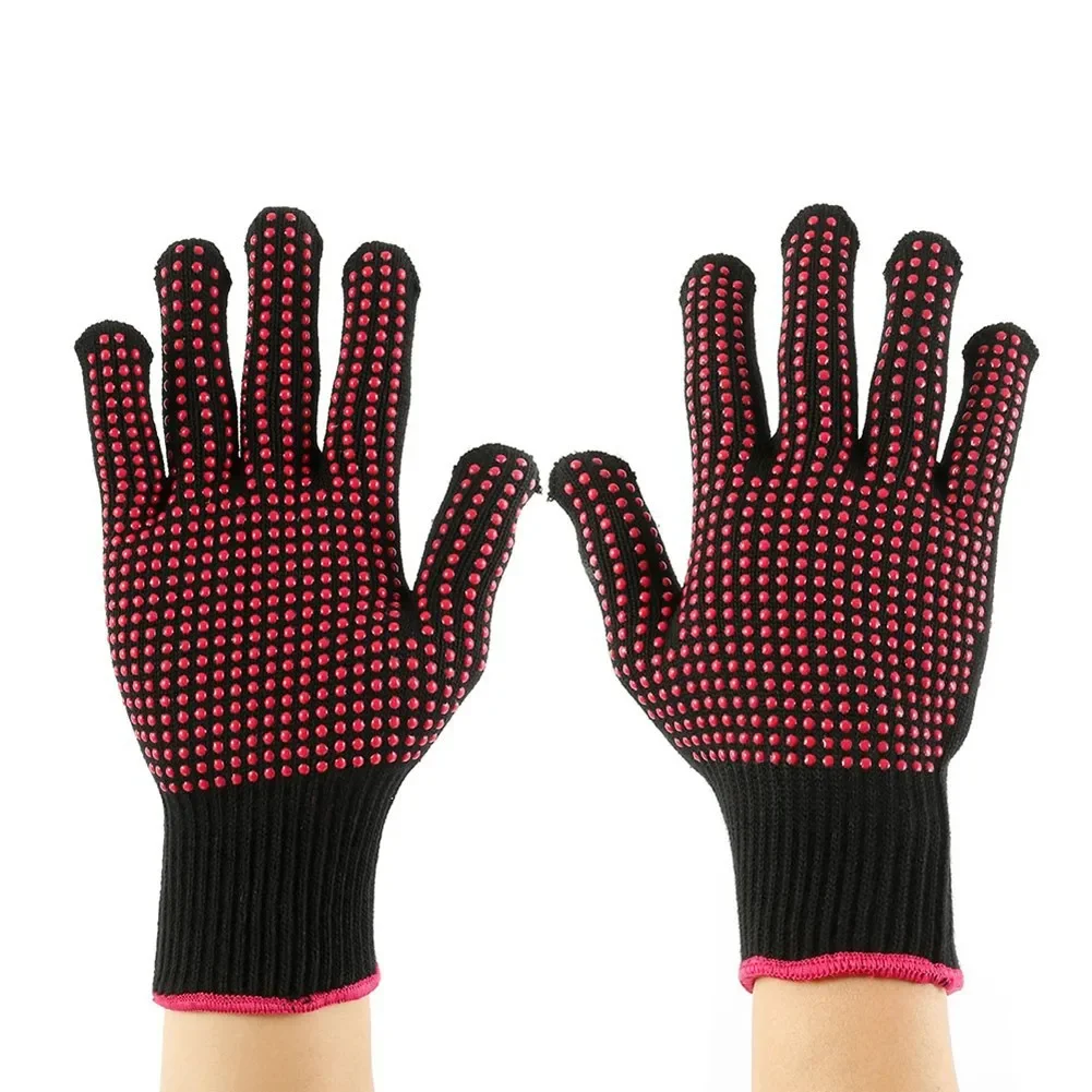 1 Pair Barbecue Anti-scald Gloves silicone oven mitts kitchen gloves silicone oven gloves Heat Glove Resistant BBQ Oven Gloves Kitchen Fireproof Anti-slip For Cooking