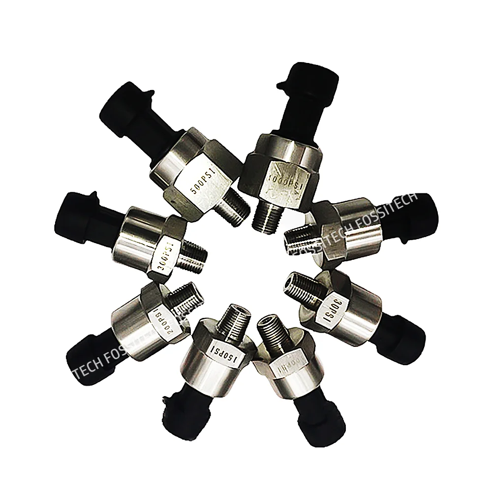 5V 1/8" NPT Pressure Transducer Oil Fuel Air Water Pressure Transmitter 5/15/30/100/150/200/300/500/1000/1600PSI Senor