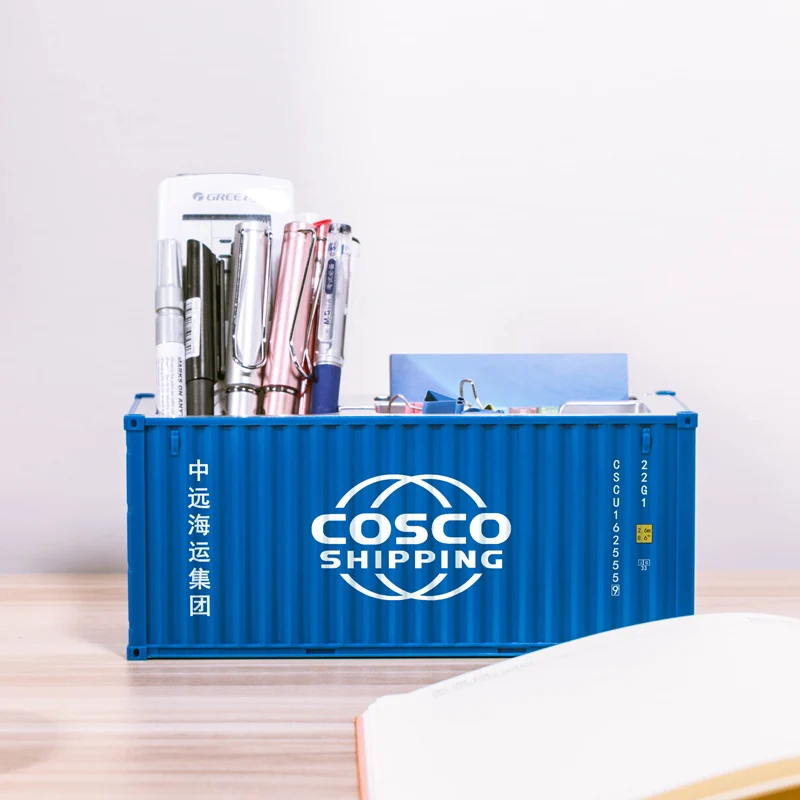 20ft Mini COSCO Shipping Container Model Toys Cargo Container Maritimo Logistics Container Ship Box Pen Holder Office Supplies maisto diecast Diecasts & Toy Vehicles