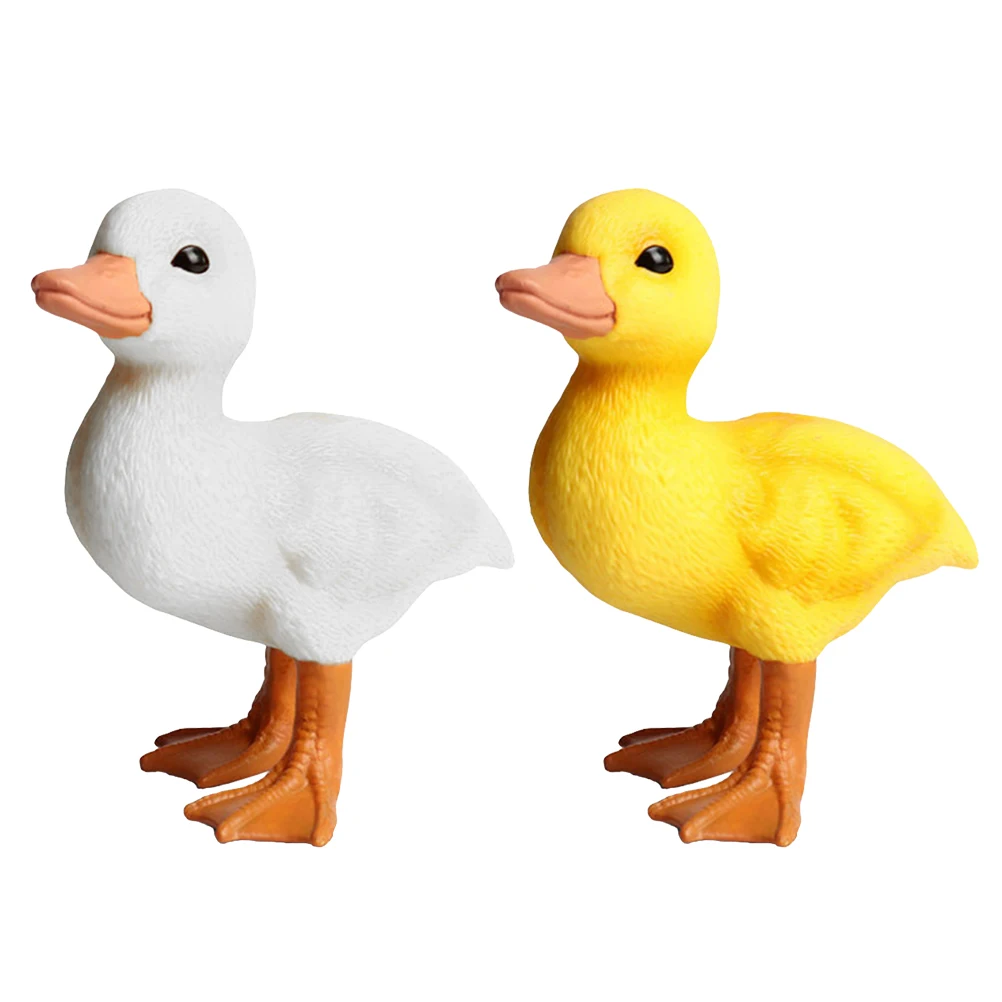 

Artificial Duck Figurine Simulation Poultry Ducks Model Landscape Ornament for Succulent Pots and Dollhouses
