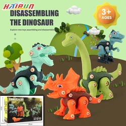 Perceuse à tige assemblage de vis, série de dinosaures à monter soi même, jouets pour enfants, bloc de construction à démonter, cadeau d'anniversaire pour garçons et filles 