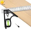 Metal 90 Degrees Straight Right Angle Ruler Woodworking Horizontal Speed Square Protractor Angle Finder Measuring Tools 1