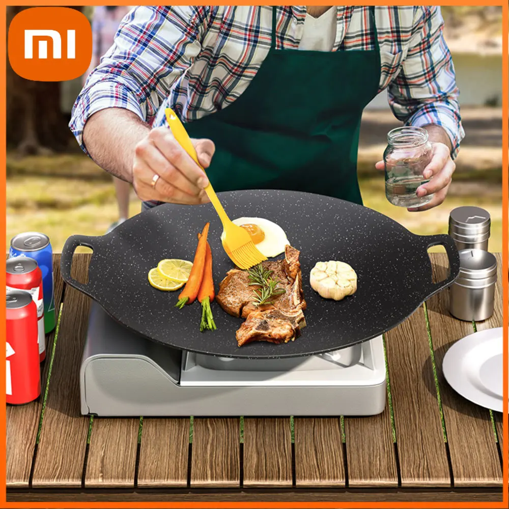 

Xiaomi BBQ Grill Pan Non-stick Cooking Pot Multi-purpose Induction Cooker Round for Camping Kitchen Bakeware Household Tools