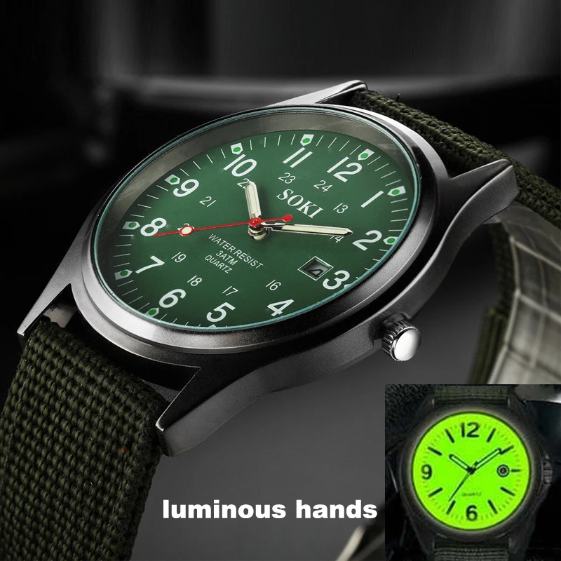 Military часы мужские Watch for Men Top Quality Luxury Brand Quartz Mens Watches Luminous Canvas Band reloj hombre Male Clock часы swiss military hanowa