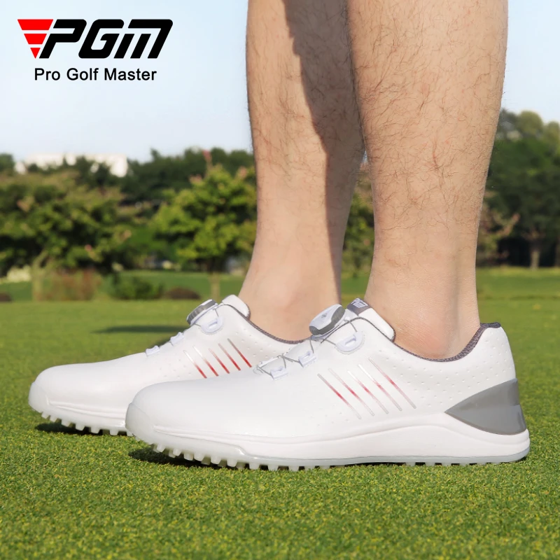 

PGM new golf shoes men's knobs shoelace soft sole sports shoes super waterproof sneakers anti-slip shoe nails