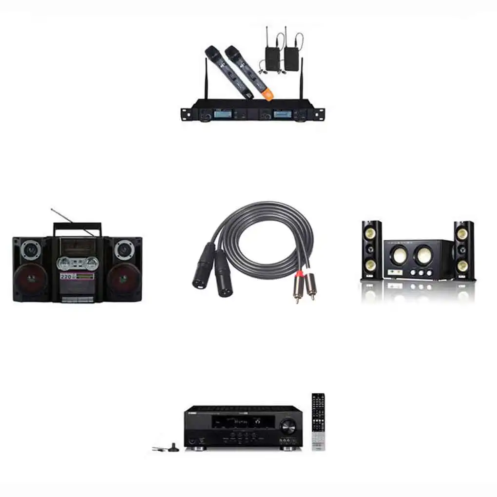  RCA -XLR  ̺, 2 XLR-2 RCA ÷ , HIFI ׷  ͽټ ̺, 1.5m
