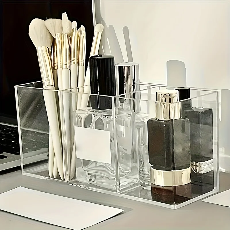 Cosmetic Storage Box Multi functional Transparent for Home Storage Platforms Durable Transparent Material
