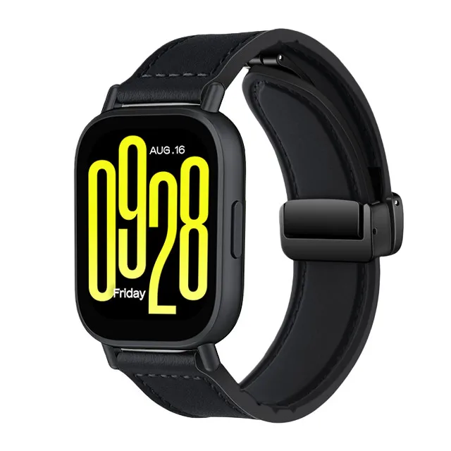 22mm Magnetic Leather-Silicone Watch Band Bracelet