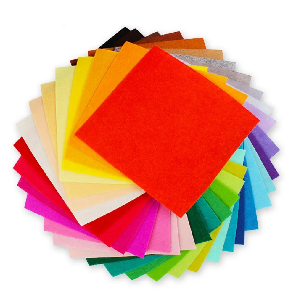 Chainho Polyester Non-Woven Felt Fabric DIY Sewing Quilting Material Patchwork Cloth Thick 1mm 40 Color Available Optional Size felt fabric sheet