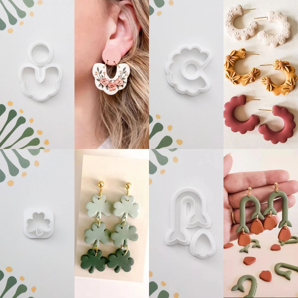 Unique Shaped Flowers/Clover/Wave Half Circle/Orchid Clay Mold
