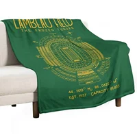 Green Bay Packers Lambeau Field Stadium Poster Print Throw Blanket Soft Plush Plaid Comforter heavy to sleep Blankets 1