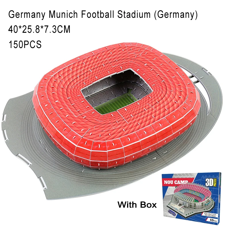 DIY 3D Puzzle Jigsaw World Football Stadium European Soccer