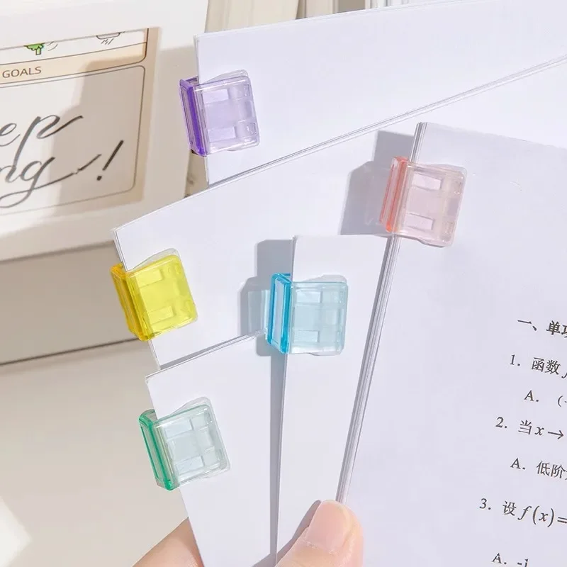 Paper Clips Binder Clips Mini Bookmark 5-10pcs Candy Staples Kawaii File Documents Planner Page Holder Office Organizer