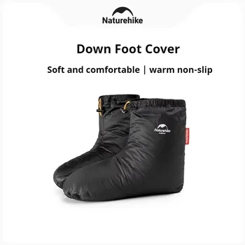 Naturehike Winter Duck Down Foot Cover Outdoor Hiking Camping Warm Booties Waterproof Shoes Ultralight Soft Slippers Socks 650FP 1
