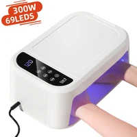 NEW 69LEDS UV LED Nail Lamp For Fast Drying Gel Nails Polish 300W Professional Gel Polish Drying Lamps With Timer Auto Sensor 1