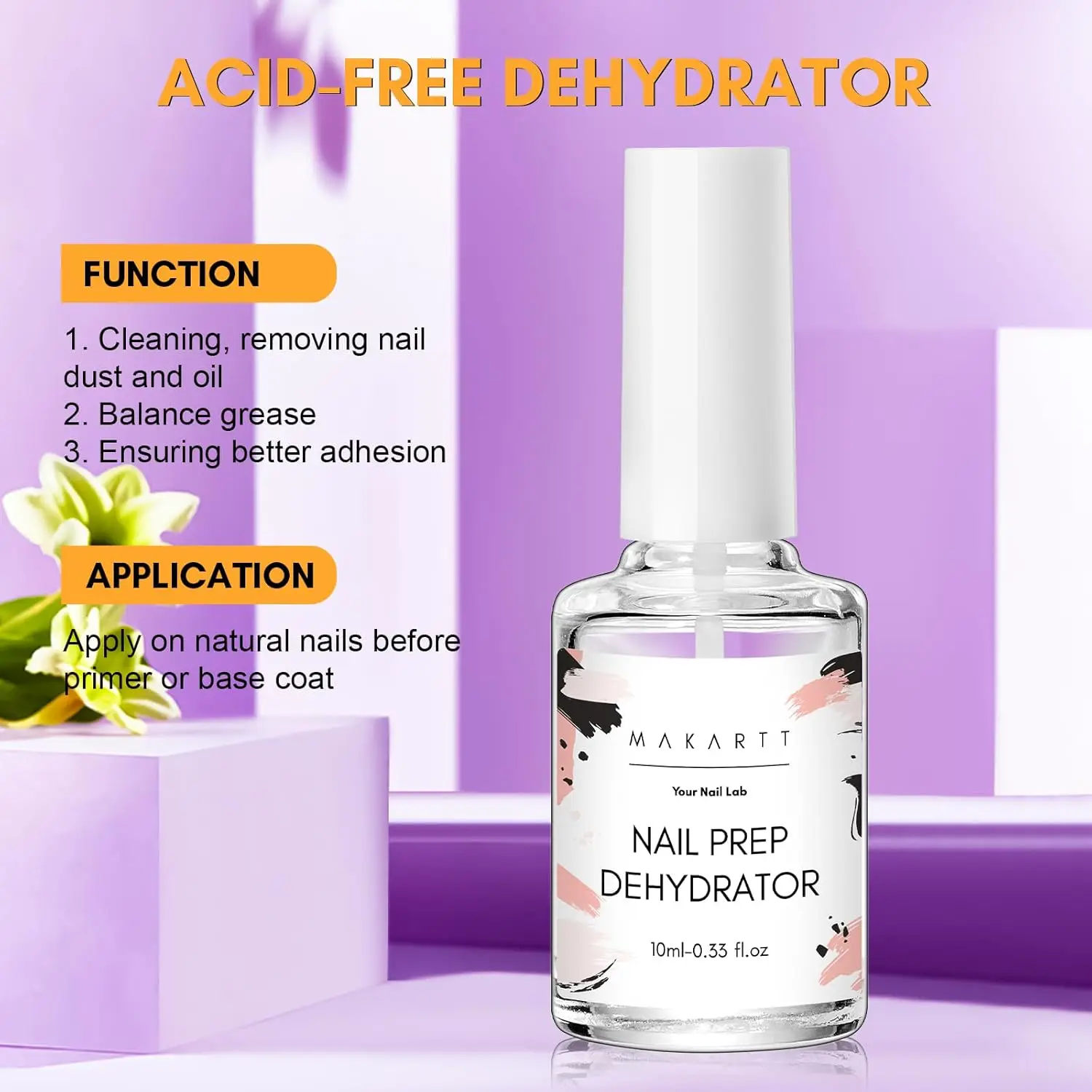 Makartt Nail Glue and Nail Dehydraor Set, Super Strong 7ML Nail Glue for Press on Nails and Acrylic Fake Nails Tips Manicure 3