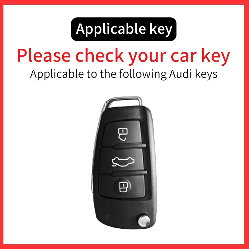 Cover chiate/telecomando TPU per Audi A3 A4 A5 A6L C6 8L 8P B6 B7 B8 C6 RS3 Q3 Q7 TT 8L 8V S3 anello portachiavi accessori Auto - S01f2fbc7cb6946b9a1764646f4d35570P