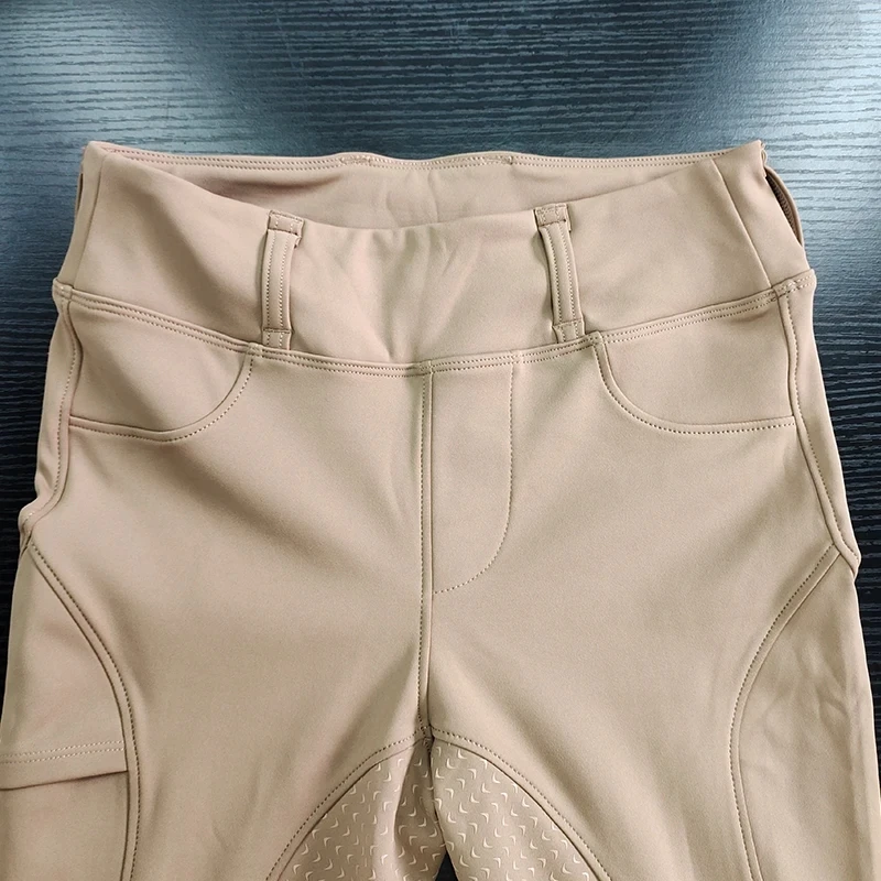 MXLLINA Winter Plush Horse Riding Pants Women Warm Thickening Equestrian Breeches Non-Slip Silicone Horseback Riding Leggings 4