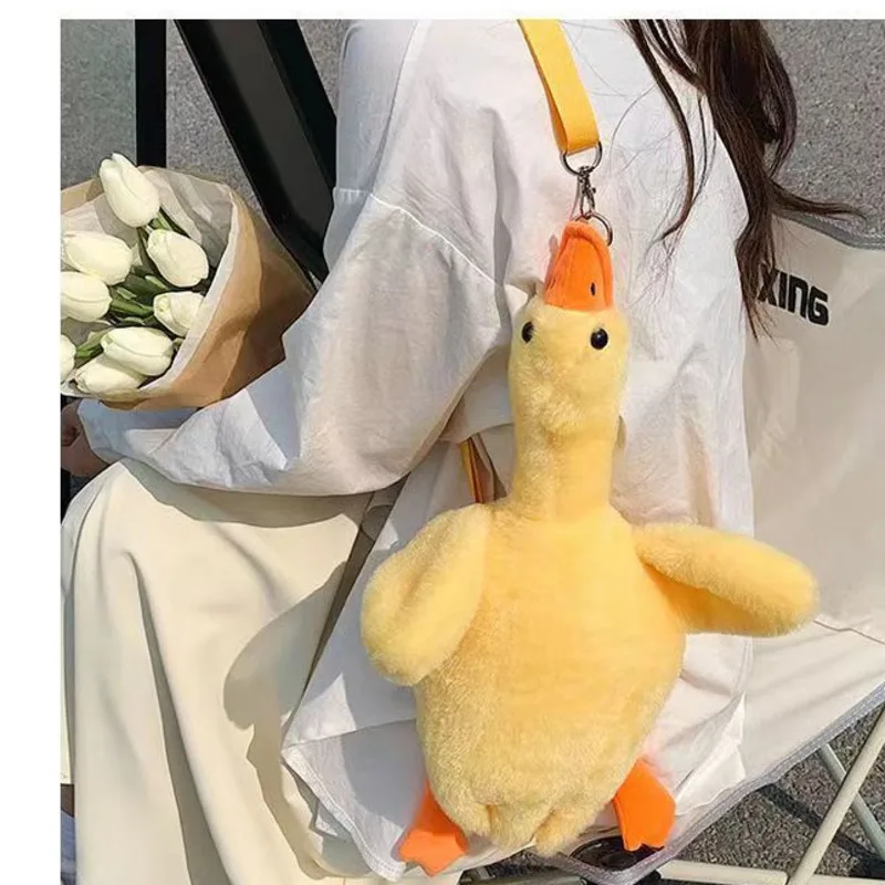 One Shoulder Goose Plush Cute Bag Handbag For Woman Versatile Classic Style Messenger High-Quality Luxury Casual Exquisitefemale