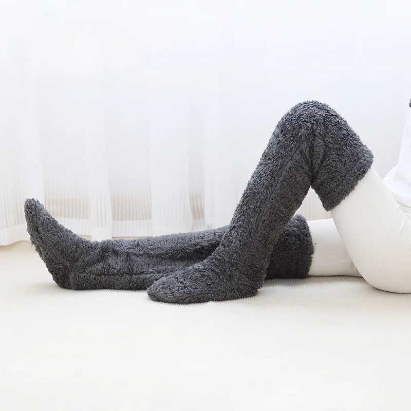 Knee Length Socks Children Plush Fashion Boys and Girls Autumn and Winter Warm Knee Support